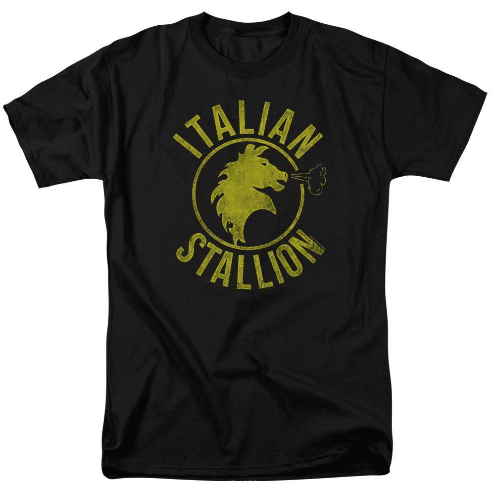 Rocky Italian Stallion Horse Adult 181 T-Shirt Black